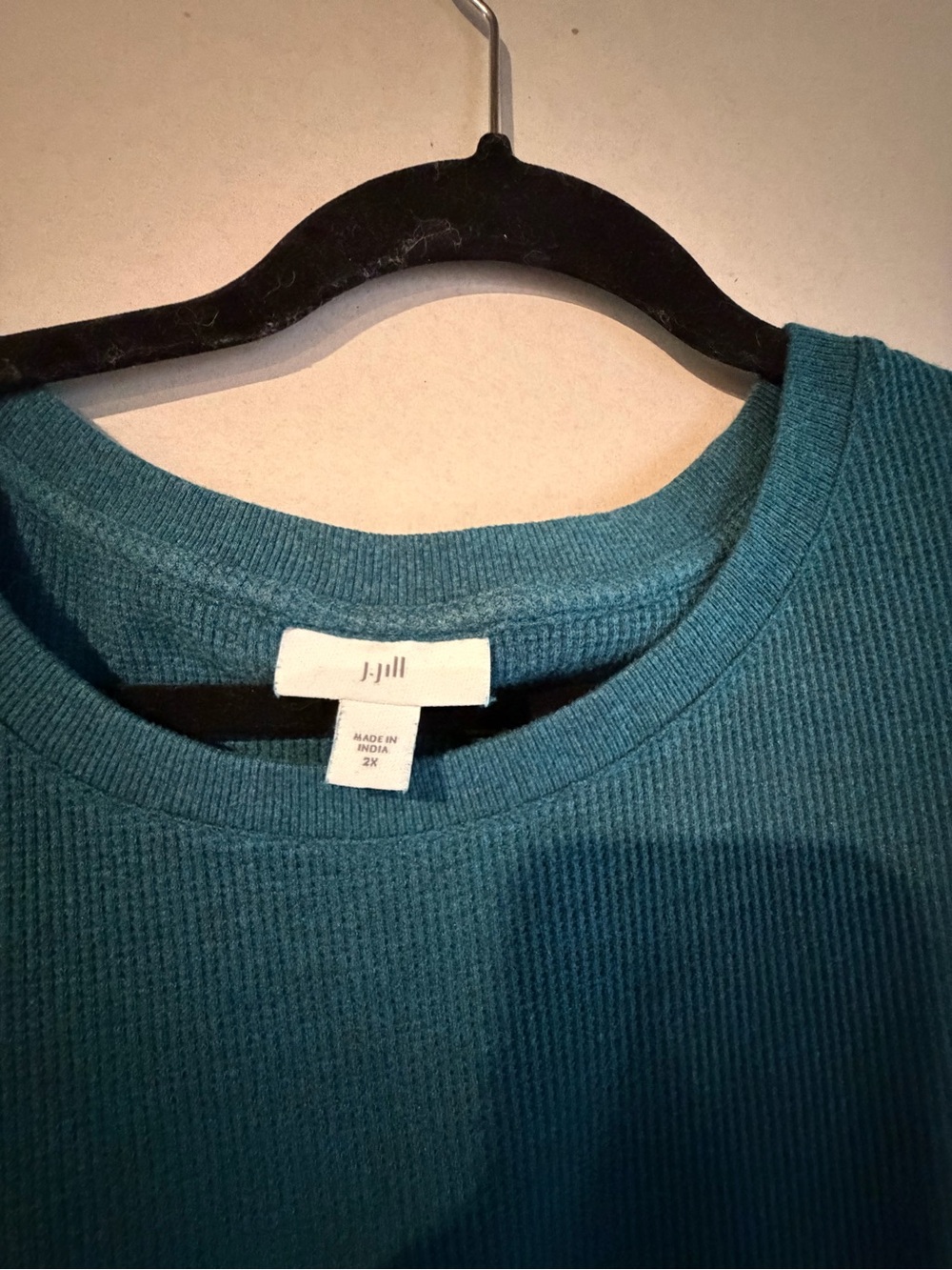 J. Jill Men's Teal Ribbed Crewneck Sweater - Deep Teal
